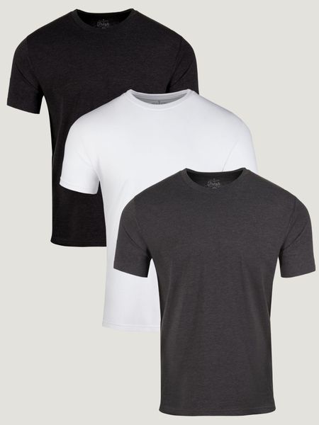 Basic 3-Pack Monthly Subscription | Black, White and a Grey Tee | Fresh Clean Threads